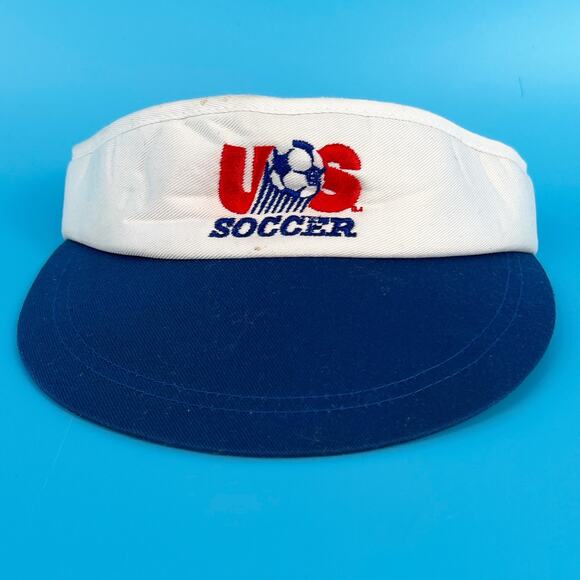 90s US Soccer sun visor hat 1990s vintage - Picture 1 of 5